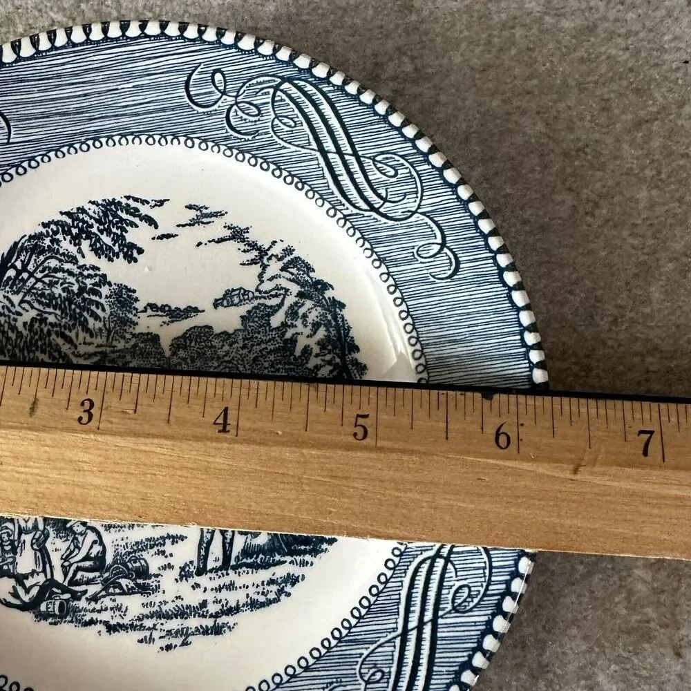 3 Vintage Royal China Currier & Ives 6 3/8
